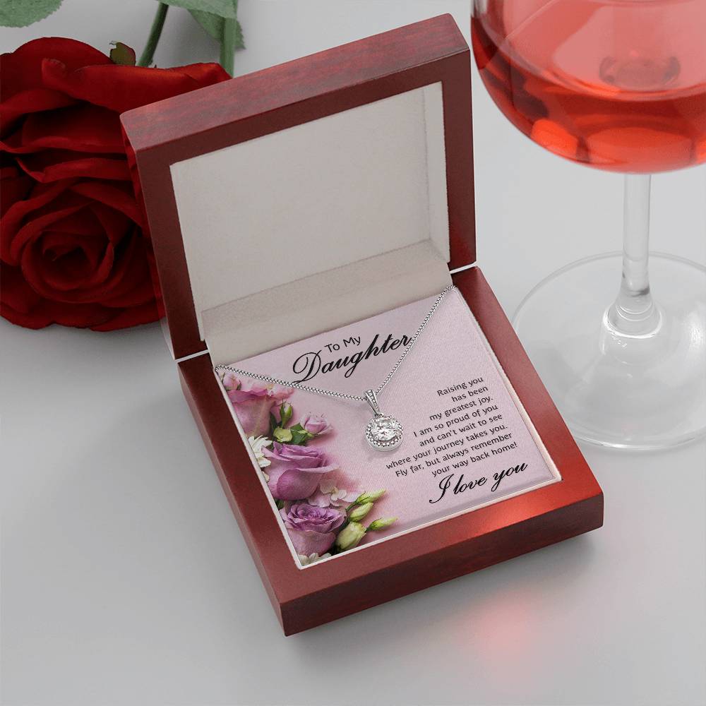 To My Daughter Necklace – Graduation Birthday Valentine’s Gift for Daughter – Eternal Hope Necklace