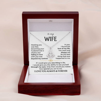 Heartfelt Gift for Wife from Husband - Romantic Jewelry for Special Occasions & Valentine’s Day - Anchor Pendant Necklace