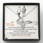 To My Wife Necklace - Heartwarming Gift from Husband for Birthday, Anniversary & Valentine’s Day - Heart-to-heart Pendant Necklace