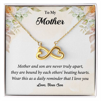 Mother and Son are Never Truly Apart- Endless Love Necklace - Sentimental Gift for Mom from Son