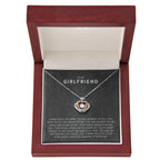 To My Girlfriend Necklace - Long Lasting Romantic Gift for Birthday, Sweet Surprises & Just Because Love - Crown Pendant Necklace