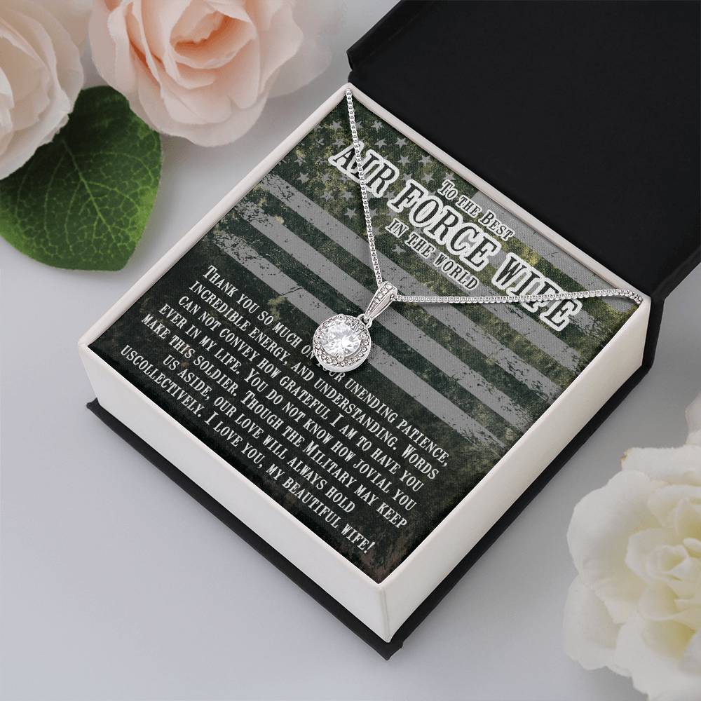 To The Best Air Force Wife In The World - Eternal Hope Necklace - Gift for Wife from Husband