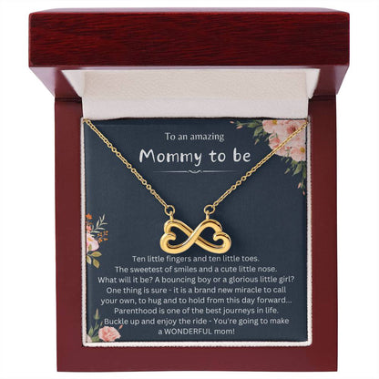To An Amazing Mommy To Be - Ten little fingers and ten little toes - Endless Love Necklace - Expecting Mom Gift