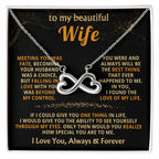 Thoughtful Gift for Wife - Emotional Jewelry from Husband for Anniversary, Birthday, Valentine’s Day & Holidays - Endless Love Necklace