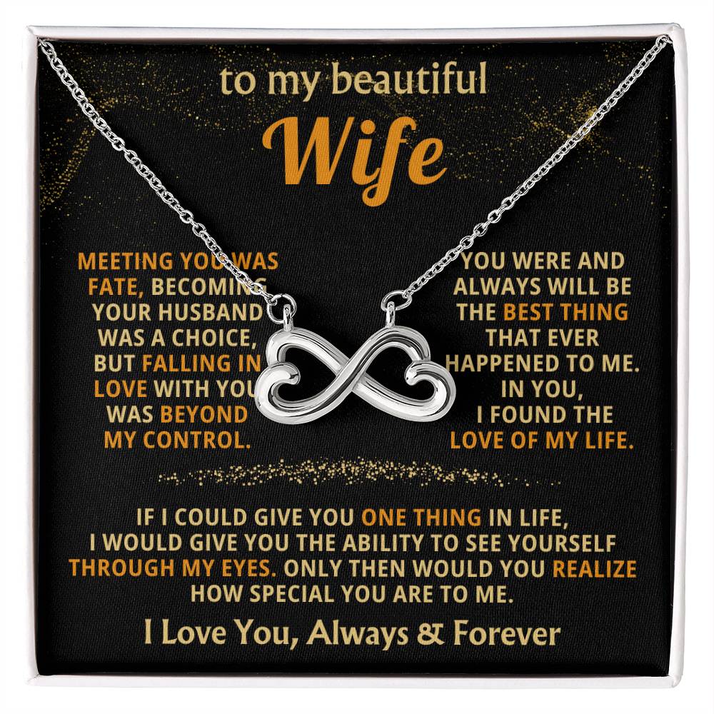 Thoughtful Gift for Wife - Emotional Jewelry from Husband for Anniversary, Birthday, Valentine’s Day & Holidays - Endless Love Necklace