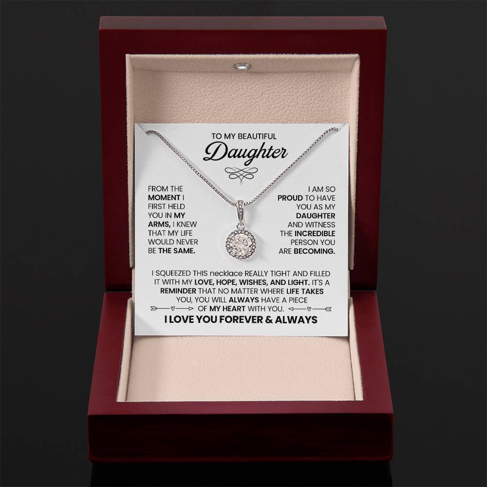 To My Daughter Necklace - Heartwarming Gift for Daughter’s Special Day - Eternal Hope Necklace