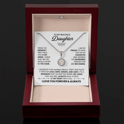 To My Daughter Necklace - Heartwarming Gift for Daughter’s Special Day - Eternal Hope Necklace