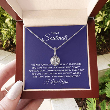 To My Soulmate Necklace - Best Soulmate Gift for Valentine’s Day & Everyday Romance - Eternal Hope Necklace