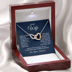 Cute Gift for Wife from Husband - Romantic Jewelry for Special Occasions - Interlocking Hearts Necklace