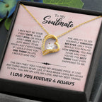 To My Soulmate Necklace - Long Distance Relationship Soulmate Gift for Romantic Occasions - Forever Love Necklace