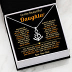 To My Daughter Necklace - I believe in you - Daughter Gift from Dad - Anchor Pendant Necklace