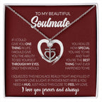 To My Beautiful Soulmate Necklace - Soulmate Jewelry Gift for Her for Birthday & Valentine’s Day - Anchor Pendant Necklace