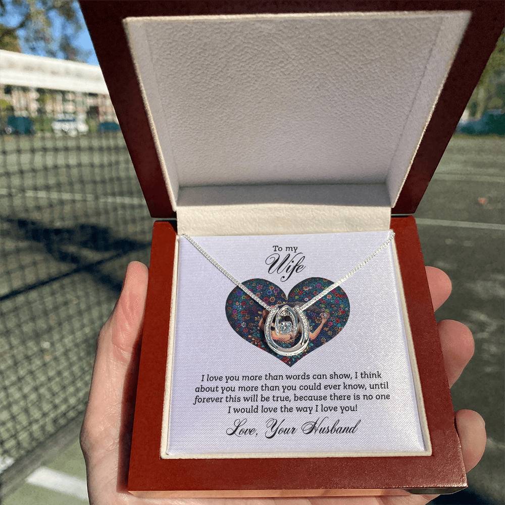 Holiday Gift for Wife - Romantic Jewelry from Husband for Christmas & Valentine’s Day - Lucky In Love Necklace