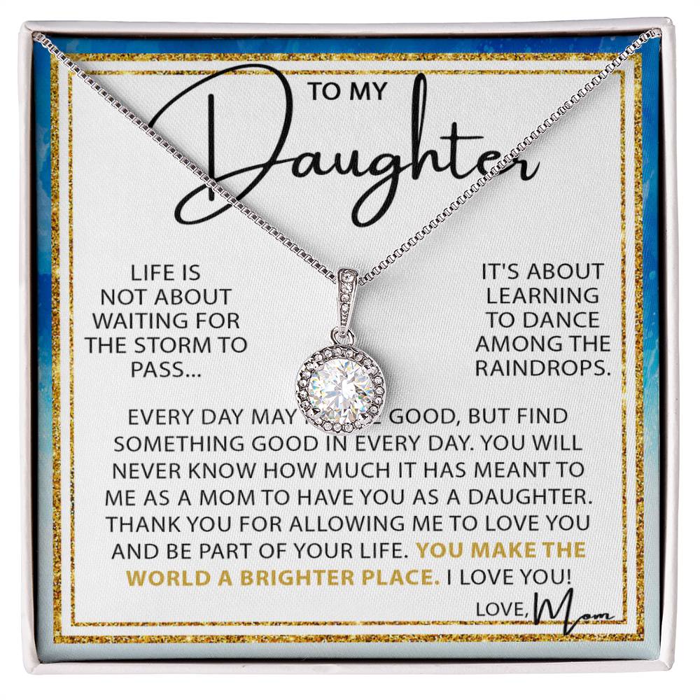 To My Daughter Necklace – Holiday Gift for Daughter Graduation from Mom – Eternal Hope Necklace