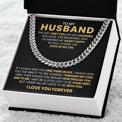 To My Husband - If I could give you one thing in life - Cuban Link Chain Gift from Wife to Husband