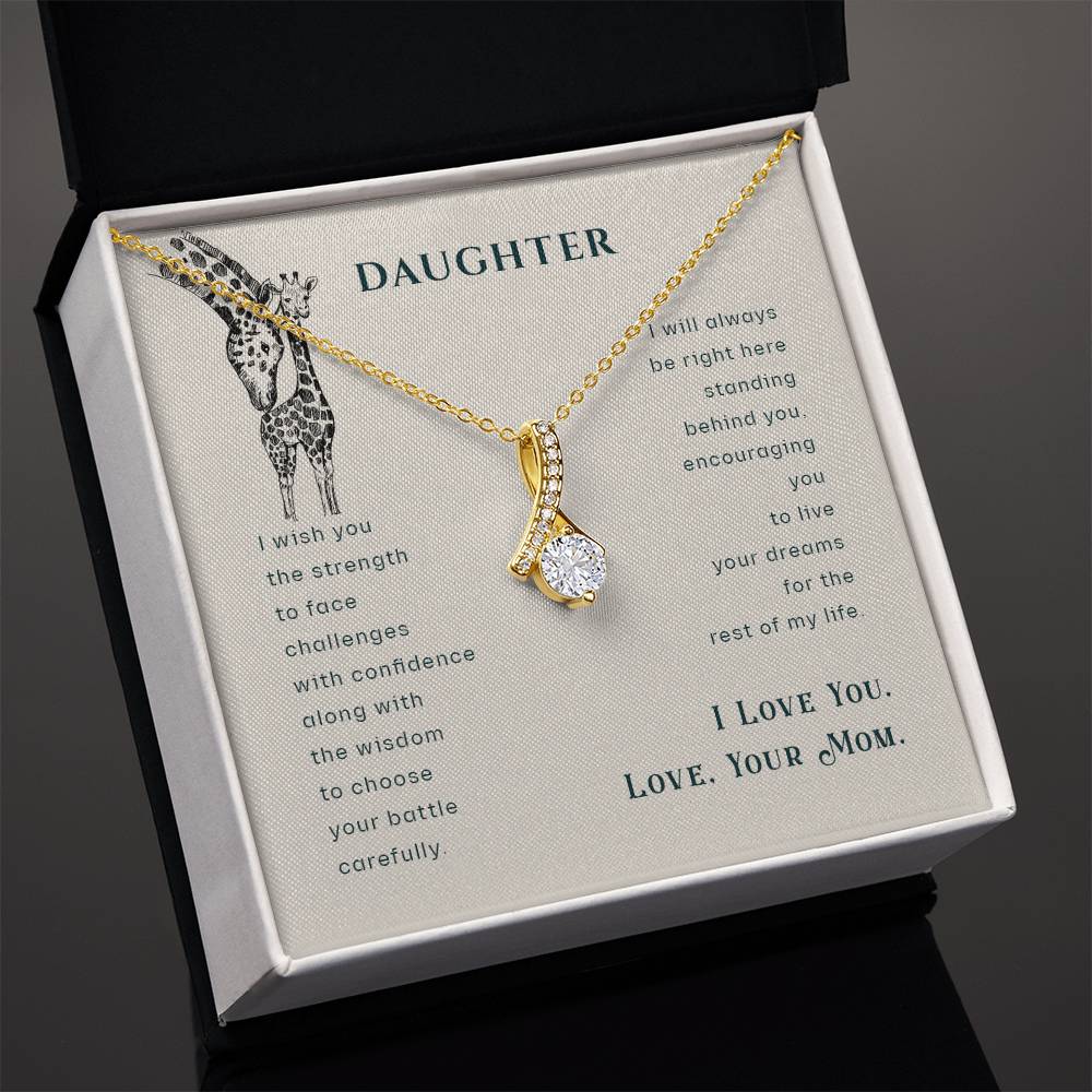 To My Daughter Necklace – Graduation & Christmas Gift from Mom – Alluring Beauty Necklace