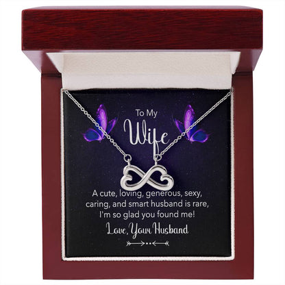 To My Wife Necklace - Best Loving Jewelry Gift for Valentine’s Day, Anniversaries & Romantic Surprises - Endless Love Necklace