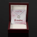 I Love You Grandma Gift from Grandkids - Love Knot Necklace