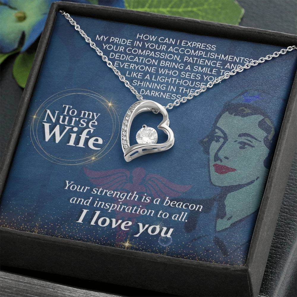 Cute Gift for Nurse Wife from Husband - Romantic Jewelry for Special Occasions - Forever Love Necklace