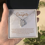 To My Daughter Necklace – Daughter Birthday & Graduation Jewelry Surprise – Forever Love Necklace