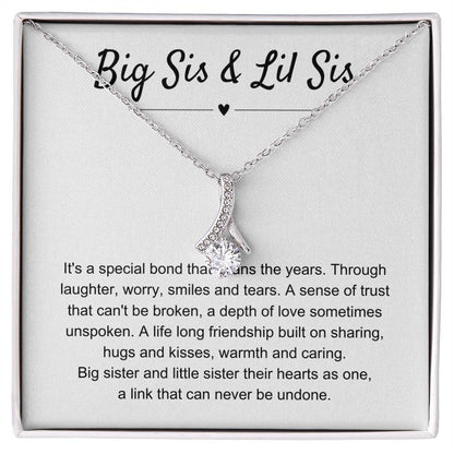 Big Sis & Lil Sis Gift - It's a special bond that spans the years - Gift for Sisters - Alluring Beauty Necklace