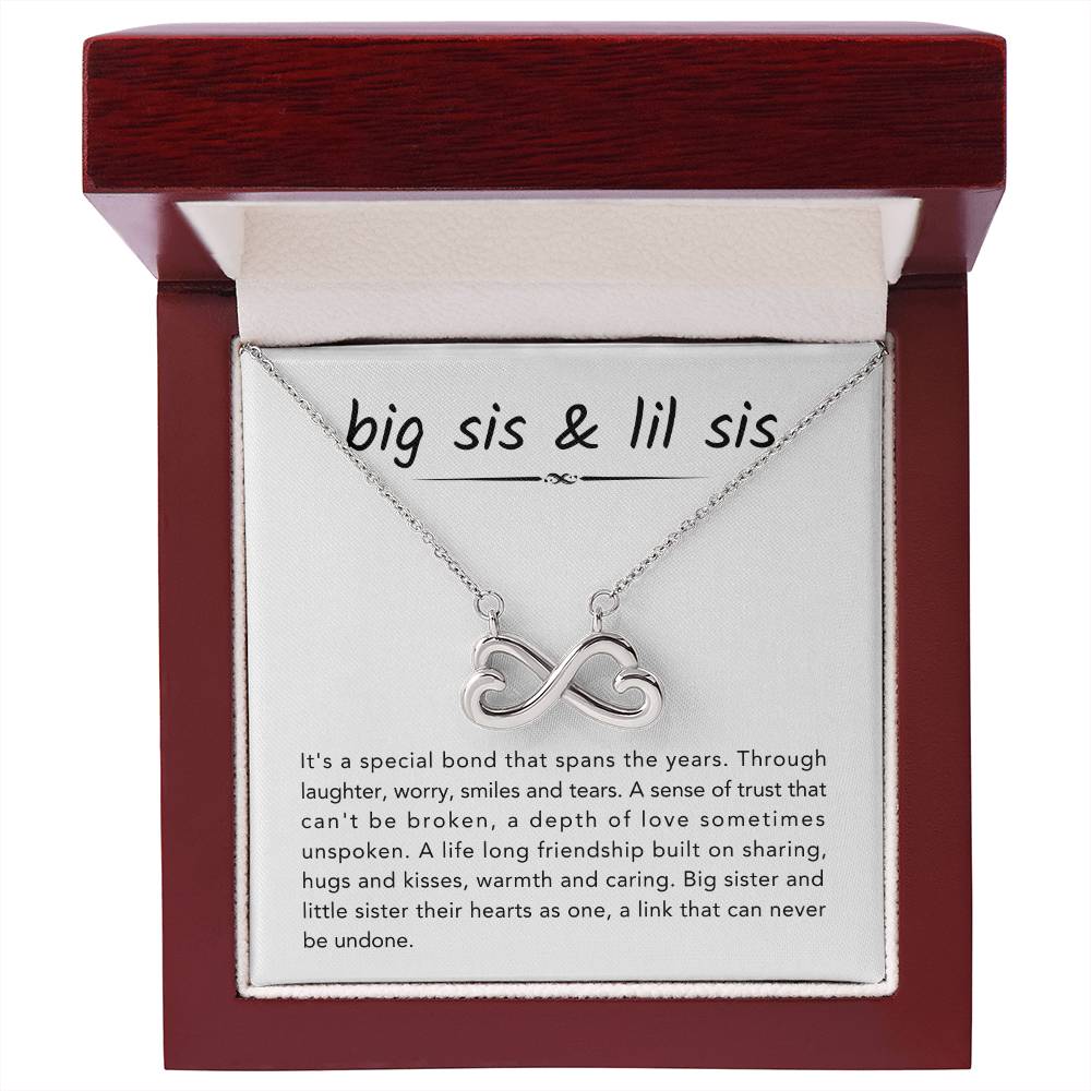 Big Sis & Lil Sis Necklace Gift for Sisters - Endless Love Necklace