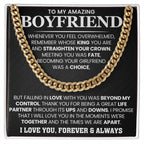 Cuban Link Chain for Boyfriend - Meeting you was fate - Birthday, Anniversary & Christmas Gift for Him
