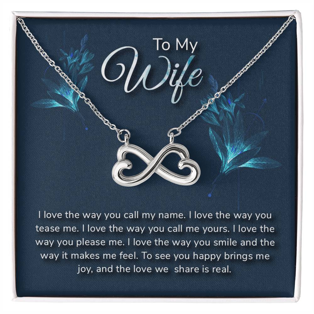 To My Wife Necklace - Sentimental Birthday Gift from Husband, Romantic Jewelry for Valentine’s Day & Holidays - Endless Love Necklace