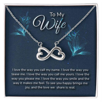 To My Wife Necklace - Sentimental Birthday Gift from Husband, Romantic Jewelry for Valentine’s Day & Holidays - Endless Love Necklace