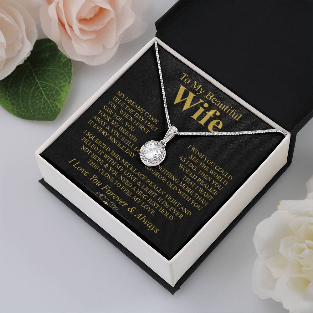 To My Wife Necklace - Husband to Wife Jewelry for Romantic Valentine’s Day, Birthday & Anniversary Gifts - Eternal Hope Necklace