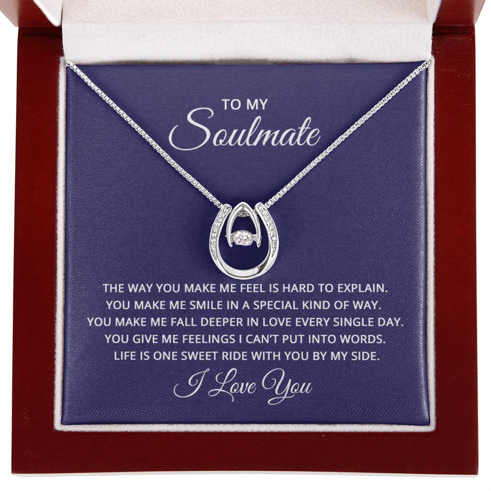 To My Soulmate Necklace - Long Distance Soulmate Gift for Valentine’s Day & Special Days - Lucky In Love Necklace