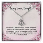 To My Bonus Daughter Necklace - Anchor Pendant Necklace - Gift for Bonus Daughter