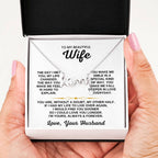 To My Wife Necklace - Sweet Love Gift from Husband - Scripted Love Necklace