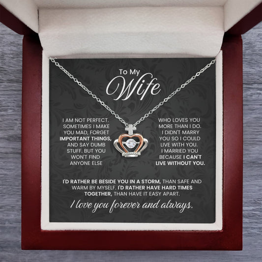 To My Wife Gift from Husband - Romantic Jewelry for Birthday & Anniversary Celebrations - Crown Pendant Necklace