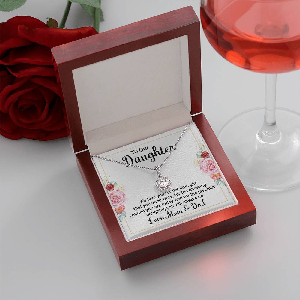 To Our Daughter Necklace – Daughter Graduation & Birthday Present from Mom and Dad – Eternal Hope Necklace