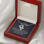 To My Soulmate Necklace - Soulmate Gift for Her for Valentine’s Day & Every Day Love - Heart-to-heart Pendant Necklace