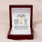 To My Daughter - I love you always and forever - Anchor Pendant Necklace Gift for Daughter