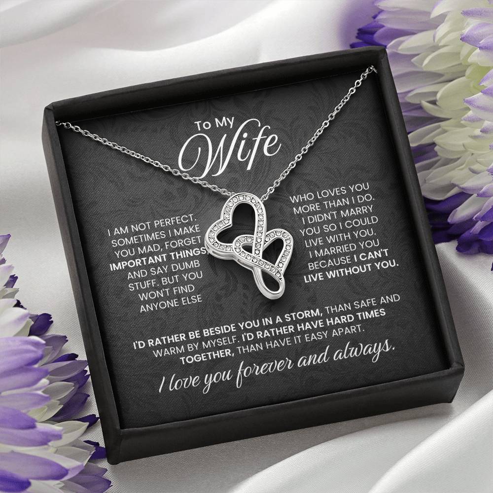 To My Wife - I Can't Live Without You - Necklace Gift Set