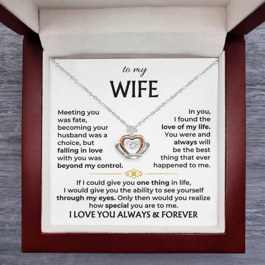 Love Gift for Wife from Husband - Sentimental Jewelry for Valentine’s Day, Anniversary, Birthday & Christmas - Crown Pendant Necklace