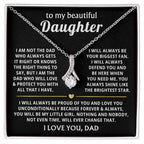 To My Daughter Necklace - Sentimental Birthday Gift from Dad, Meaningful Jewelry for Milestones & Holidays - Alluring Beauty Necklace