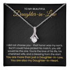 To My Daughter In Law - You are also my Daughter in heart - Alluring Beauty Necklace