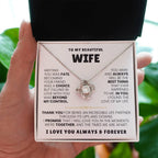 To My Wife Necklace - Emotional Jewelry for Wife from Husband to Celebrate Love on Valentine’s Day & Beyond - Love Knot Necklace