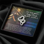 To The Best Police Wife In The World - Heart-to-heart Pendant Necklace from Husband