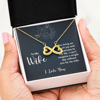 To My Wife Necklace - Emotional Jewelry for Wife from Husband to Celebrate Love on Valentine’s Day & Beyond - Endless Love Necklace