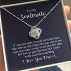 To My Soulmate Necklace - Best Gift for Soulmate for Valentine’s Day & Beyond - Love Knot Necklace
