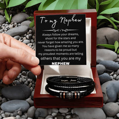 Meaningful Bracelet for Nephew, Graduation, Birthday & Christmas Gift, To my nephew