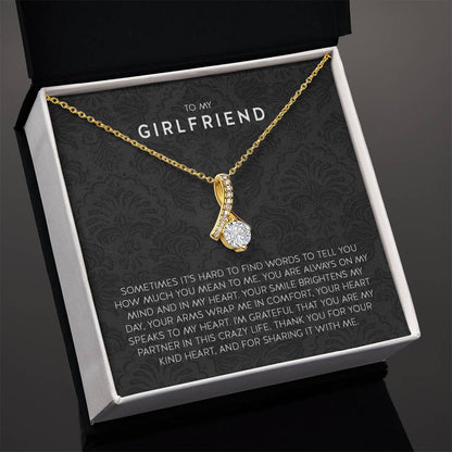 To My Girlfriend Necklace - Romantic Jewelry Gift for Christmas, Valentine’s Day & Surprises - Alluring Beauty Necklace