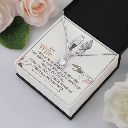 To My Wife Necklace - Sweet Emotional Gift for Wife from Husband on Birthday, Anniversary & Valentine’s Day - Eternal Hope Necklace