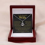 To My Beautiful Wife Necklace - Loving Husband Gift for Christmas, Valentine’s Day & Birthday Celebrations - Anchor Pendant Necklace