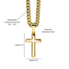 To My Son - I believe in you - Son Gift from Mom - Artisan Cross with Cuban Link Chain